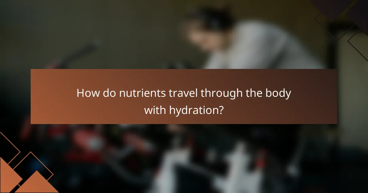 How do nutrients travel through the body with hydration?